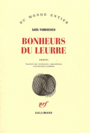 Couverture du livre Bonheurs du leurre - YURKIEVICH SAUL - 9782070119721