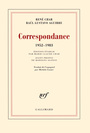 Couverture du livre Correspondance Char-Aguirre 1952-1983 - Char René - 9782070145027