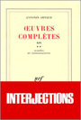 Couverture du livre Oeuvres completes. XIV volume 2 - ARTAUD ANTONIN - 9782070209095