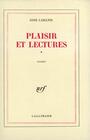 Couverture du livre Plaisir et lectures. 1 - CABANIS JOSE - 9782070211173