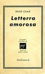 Couverture du livre Lettera amorosa - Char René - 9782070213726