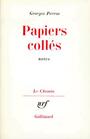 Couverture du livre Papiers collés - PERROS GEORGES - 9782070250431
