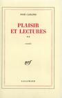 Couverture du livre Plaisir et lectures. 2 - CABANIS JOSE - 9782070268641