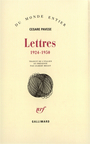 Couverture du livre Lettres : 1924-1950 - PAVESE CESARE - 9782070281107