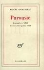 Couverture du livre Parousie : journaliers, XXII - JOUHANDEAU MARCEL - 9782070293421