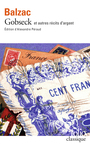 Couverture du livre Gobseck et autres récits d'argent - Balzac Honoré de - 9782070304097