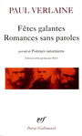 Couverture du livre Fetes galantes. romances sans paroles - VERLAINE PAUL - 9782070320530
