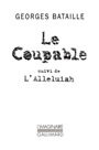 Couverture du livre Coupable, Alleluiah - BATAILLE GEORGES - 9782070404957