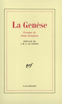 Couverture du livre La genese - GROSJEAN JEAN (VERSION DE) - 9782070705474