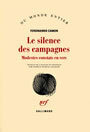 Couverture du livre Le silence des campagnes : modestes constats en vers - CAMON FERDINANDO - 9782070756513