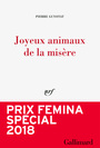 Couverture du livre Joyeux animaux de la misère - GUYOTAT PIERRE - 9782070784462