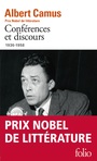 Couverture du livre Conférences et discours, 1936-1958 - CAMUS ALBERT - 9782072741685