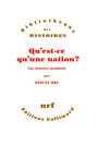 Couverture du livre Qu'est-ce qu'une nation ? - ORY PASCAL - 9782072848070