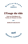 Couverture du livre Usage du vide (L') - GRAZIANI ROMAIN - 9782072855146