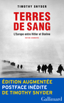 Couverture du livre Terres de sang : l'Europe entre Hitler et Staline - Snyder Timothy - 9782072994357