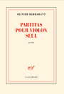 Couverture du livre Partitas pour violon seul - BARBARANT OLIVIER - 9782073060846