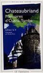 Couverture du livre Memoires d'outre-tombe : livres 1 a 5 - CHATEAUBRIAND FRANCOIS-RENE DE - 9782080709066