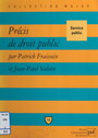 Couverture du livre Précis de droit public - Fraisseix Patrick - 9782130502838