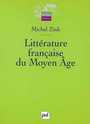 Couverture du livre Litterature francaise du moyen age - ZINK MICHEL - 9782130546733