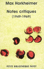 Couverture du livre Notes critiques (1949-1969) : sur le temps présent - HORKHEIMER MAX - 9782228904438