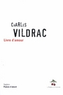 Couverture du livre Livre d'amour - VILDRAC CHARLES - 9782232122552
