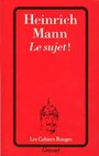 Couverture du livre Sujet - MANN HEINRICH - 9782246573623