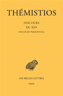 Couverture du livre Discours XX-XXV : discours personnels - Thémistius - 9782251006680