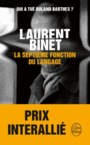 Couverture du livre Septième fonction du langage (La) - Binet Laurent - 9782253066248