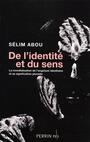 Couverture du livre De l'identité et du sens : la mondialisation de l'angoisse identi - Abou Sélim - 9782262031114