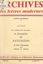 Couverture du livre La description du "Panthéon", de Paul Chenavard, par Gautier et Nerval : une collaboration inconnue - Gautier Théophile - 9782307095484