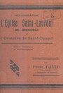 Couverture du livre L'église Saint-Laurent de Grenoble et l'oratoire de Saint-Oyand - David Pierre - 9782307321125
