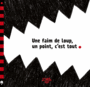 Couverture du livre Une faim de loup, un point c'est tout - Borando Silvia - 9782374080239