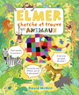 Couverture du livre Elmer cherche et trouve : les animaux - MCKEE DAVID - 9782378882341