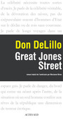 Couverture du livre Great Jones Street - DELILLO DON - 9782742797653