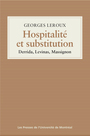 Couverture du livre Hospitalié et substitution - LEROUX GEORGES - 9782760642836