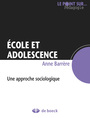 Couverture du livre Ecole et adolescence - Barrère Anne - 9782804182229