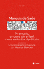Couverture du livre Français, encore un effort si vous voulez être républicains - SADE MARQUIS DE - 9782815905138