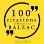 Couverture du livre 100 citations d'Honoré de Balzac - DE BALZAC Honoré - 9782821153868