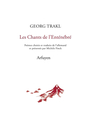 Couverture du livre Chants de l'enténébré (Les) - TRAKL GEORG - 9782845903074