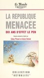 Couverture du livre La République menacée : dix ans d'effet Le Pen - PLENEL EDWY - 9782878990461