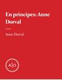 Couverture du livre En principes: Anne Dorval - Dorval Anne - 9782897593193