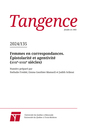 Couverture du livre Tangence. No. 135, 2024 - PIOFFET MARIE-CHRISTINE - 9782925015406
