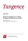 Couverture du livre Tangence. No. 137,  2025 - PINSON GUILLAUME - 9782925015482