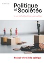 Couverture du livre Politique et Sociétés. Vol. 41 No. 1,  2022 - Chiasson Guy - 9782925058144