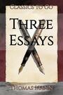 Couverture du livre Three Essays - MANN THOMAS - 9783696801267