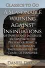 Couverture du livre A Seasonable Warning Against Insinuations - DEFOE DANIEL - 9783696827847